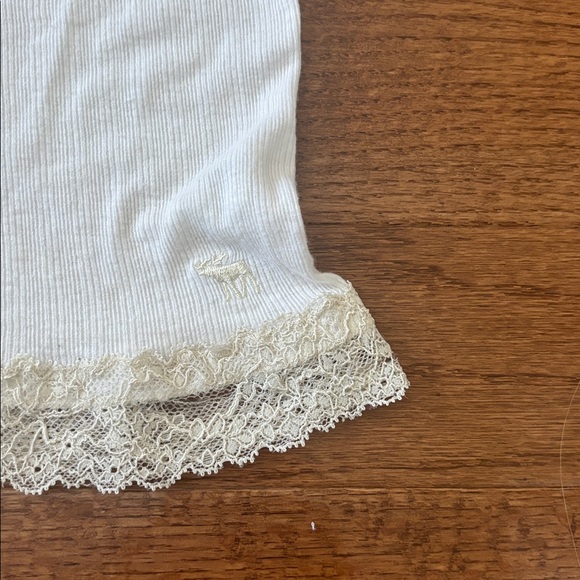 Y2k Abercrombie & Fitch bella swan white babydoll lace time tank top - M - Picture 4 of 6